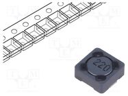 Inductor: wire; SMD; 22uH; 1.07A; 190mΩ; ±20%; 7.3x7.3x3.4mm Viking