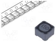 Inductor: wire; SMD; 15uH; 4.5A; 27mΩ; ±20%; 12x12x8mm; -40÷125°C Viking