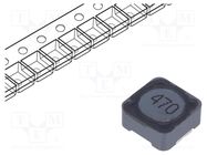 Inductor: wire; SMD; 47uH; 1.8A; 75mΩ; ±20%; 12x12x6mm; -40÷125°C Viking