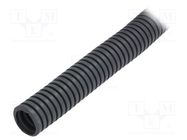 Protective tube; Size: 16; PVC; dark grey; L: 25m; -25÷60°C; 750N PAWBOL