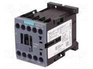 Contactor: 3-pole; NO x3; Auxiliary contacts: NO; 110VAC; 17A; 690V SIEMENS