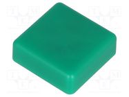 Button; square; green; 12x12mm NINIGI