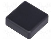 Button; square; black; 12x12mm NINIGI