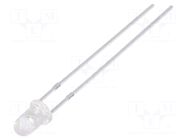 LED; green; 3mm; 15000mcd; 25°; Front: convex; 2.8÷3.6VDC FORYARD