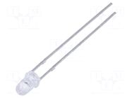 LED; yellow; 3mm; 3000mcd; 30°; Front: convex; 1.7÷2.5VDC FORYARD