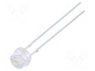 LED; white cold; 4.8mm; 1800÷2300mcd; 110°; Front: convex; 9500K FORYARD