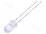 LED; 5mm; white cold; 23500÷33000mcd; 15°; Front: convex; 2.8÷3.4V FORYARD