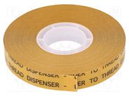 Tape: fixing; W: 12mm; L: 33m; Thk: 0.05mm; Resistance to: UV rays 