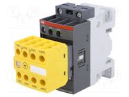 Contactor: 3-pole; NO x3; Auxiliary contacts: NC x2,NO x2; 9A ABB