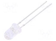 LED; yellow green; 5mm; 1500÷2500mcd; 15°; Front: convex FORYARD