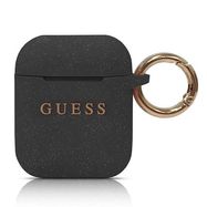 Guess GUACCSILGLBK AirPods cover black/black Silicone Glitter, Guess