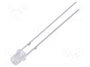 LED; 3mm; orange; 220÷330mcd; 140°; Front: flat; 1.8÷2.6V OPTOSUPPLY