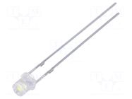 LED; white cold; 3mm; 1120÷1560mcd; 140°; Front: flat; 2.7÷3.4VDC OPTOSUPPLY