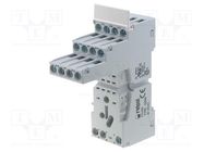Socket; PIN: 14; 6A; 300VAC; on panel,for DIN rail mounting RELPOL