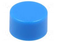 Button; 10.75mm; round; blue SCHURTER