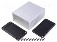 Enclosure: shielding; X: 104mm; Y: 120mm; Z: 55mm; aluminium; natural HAMMOND
