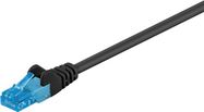 CAT 6A Patch Cable, U/UTP, black, 0.5 m - copper conductor (CU), halogen-free cable sheath (LSZH)
