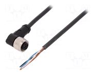 Cable: for sensors/automation; M12; PIN: 4; angled; 5m; plug; 250VAC LAPP