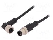 Cable: for sensors/automation; M12; PIN: 4; 10m; plug; 250VAC; 4A LAPP