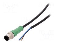 Cable: for sensors/automation; M12; PIN: 3; straight; 10m; plug PHOENIX CONTACT