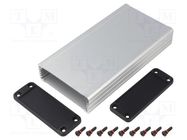 Enclosure: shielding; X: 84mm; Y: 160mm; Z: 28mm; aluminium; natural HAMMOND