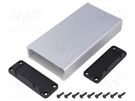 Enclosure: shielding; X: 84mm; Y: 160mm; Z: 28mm; aluminium; natural HAMMOND