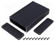 Enclosure: shielding; X: 104mm; Y: 160mm; Z: 32mm; aluminium; black HAMMOND