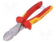 Pliers; side,cutting,insulated; 200mm; Features: high leverage KNIPEX