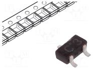 Transistor: NPN; bipolar; BRT; 50V; 0.1A; 0.2W; SC75,SOT416; R2: 47kΩ ONSEMI