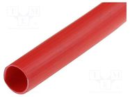 Insulating tube; PVC; red; -45÷125°C; Øint: 15mm; L: 50m 