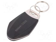 RFID pendant; metal,plastic; black; 125kHz; 8BROM SYSTEM 7 SECURITY