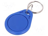 RFID pendant; T5577; plastic; blue; 125kHz; 8BROM,363bFLASH SYSTEM 7 SECURITY