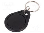 RFID pendant; T5577; plastic; black; 125kHz; 8BROM,363bFLASH SYSTEM 7 SECURITY