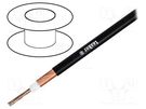 Wire: loudspeaker cable; 1x2.5mm2; stranded; OFC; black; coaxial TASKER