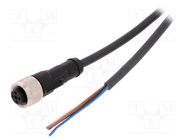 Connection lead; M12; PIN: 4; straight; 2m; plug; 250VAC; 4A; PUR LAPP