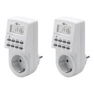 Set of 2, Digital Timer, white - easy-to-use digital time switch