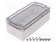 Enclosure: multipurpose; X: 80mm; Y: 160mm; Z: 55mm; EURONORD; grey FIBOX