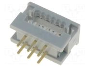 Connector: IDC; PIN: 6; SEK; IDC,THT; for ribbon cable; 2.54mm; 2x3 HARTING