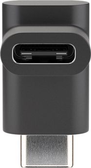 USB-C™ to USB-C™ Adapter 90°, black - USB-C™ female > USB-C™ male