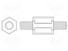 Screwed spacer sleeve; 100mm; Ext.thread: M6; hexagonal DREMEC