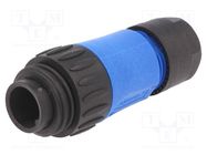 Connector: circular; plug; for cable; PIN: 7; male; w/o contacts AMPHENOL