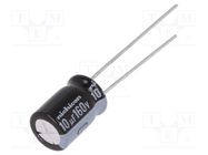 Capacitor: electrolytic; THT; 10uF; 160VDC; Ø8x11.5mm; Pitch: 3.5mm NICHICON