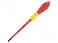 Screwdriver: insulated; slot; 3.5x0.6mm; Blade length: 100mm WIHA