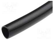 Insulating tube; PVC; black; -20÷80°C; Øint: 1mm; Wall thick: 0.5mm 