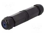 Coupler; socket; Cat: 6; shielded; 8p8c; RJ45 socket x2; IP67; black LOGILINK