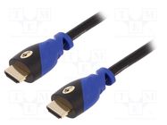 Cable; HDCP 2.2,HDMI 2.0; HDMI plug,both sides; PVC; 1.5m Goobay