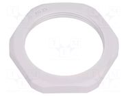 Nut; PG29; polyamide; Thk: 7mm; Spanner: 46mm; grey; Thread: PG HUMMEL