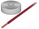 Mains cable; red; Package: 30m; Øcable: 4mm; 10AWG 4CARMEDIA