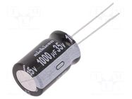 Capacitor: electrolytic; THT; 1000uF; 35VDC; Ø12.5x20mm; Pitch: 5mm NICHICON