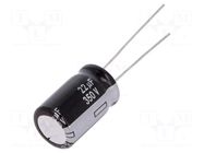 Capacitor: electrolytic; THT; 22uF; 350VDC; Ø12.5x20mm; Pitch: 5mm PANASONIC